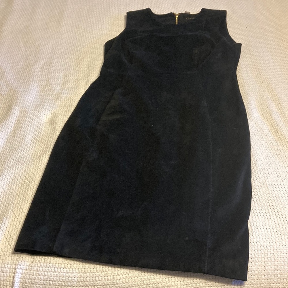 Black velvet dress